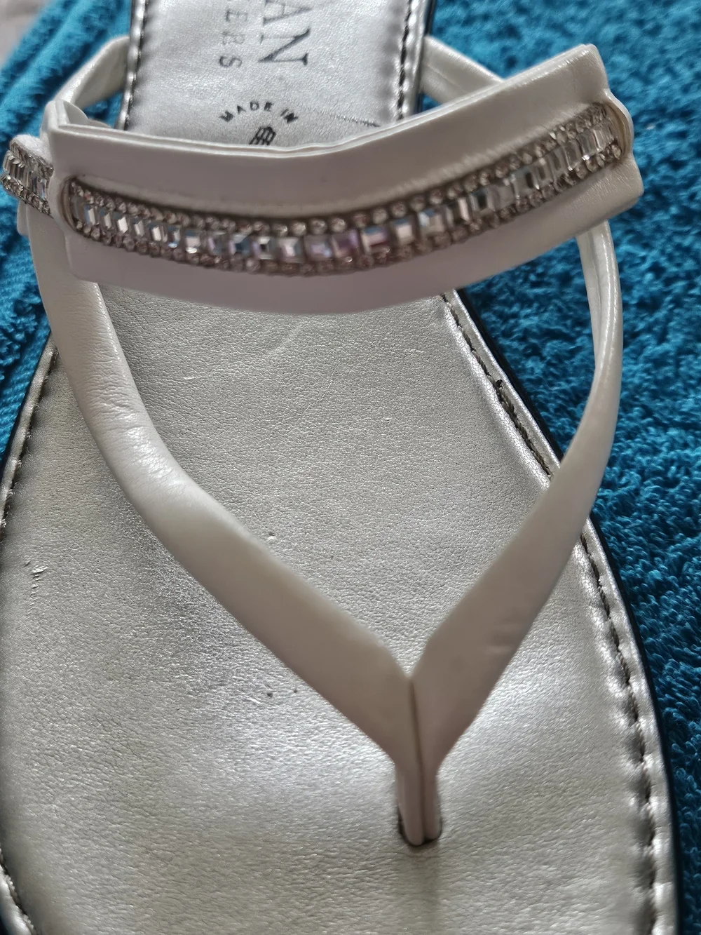 Italian Shoemakers Rhinestone Women's Wedge Sandals